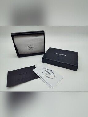 PRADA Saffiano Presentation Box w Authenticity Certificate Cards & Tissue Paper